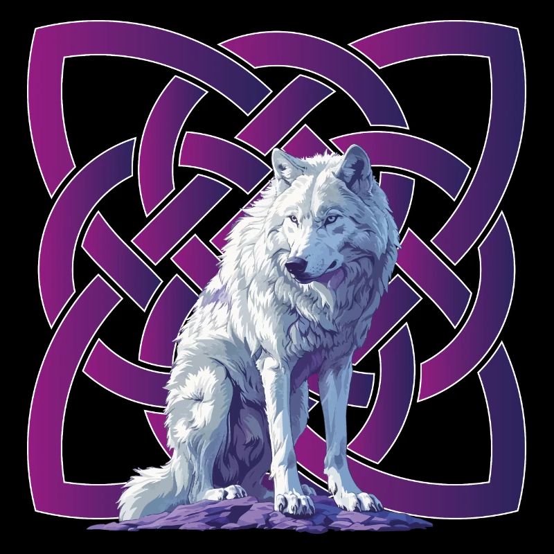 Wolf, infinite Celtic knot