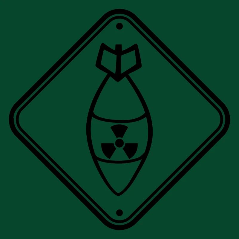 shield danger caution warning caution atomic bomb r