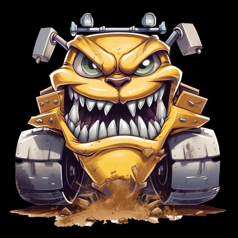 Aggressive construction machine shows its teeth