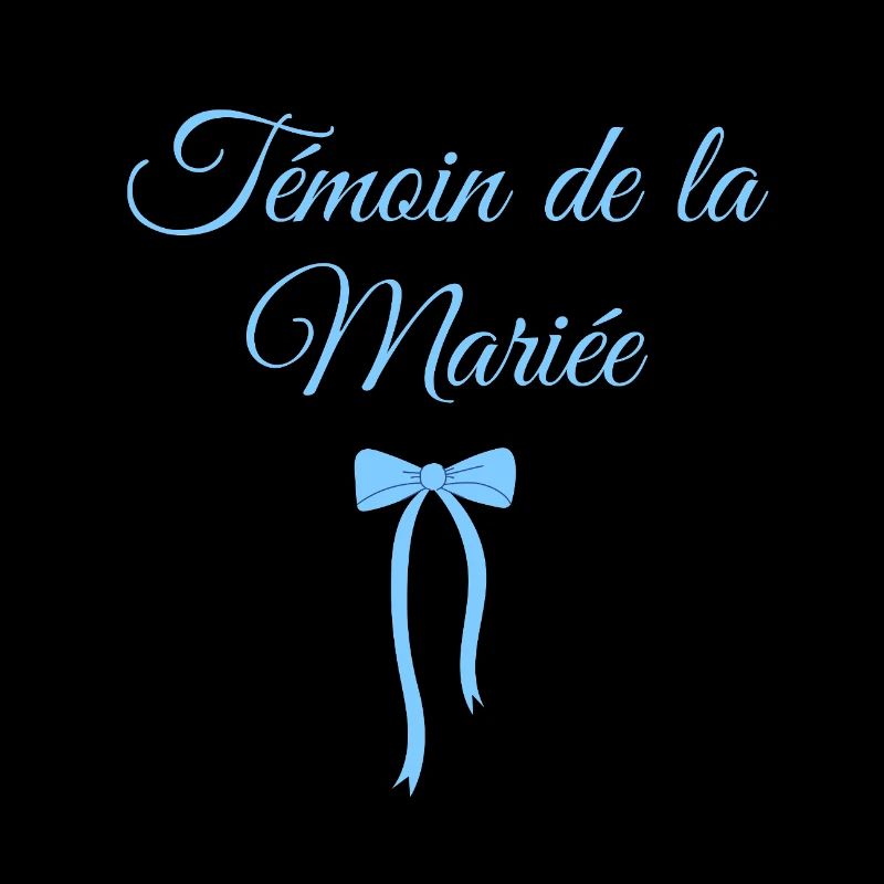Témoin de la mariée noeud bleu