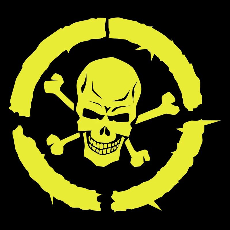 skull skull bone circle