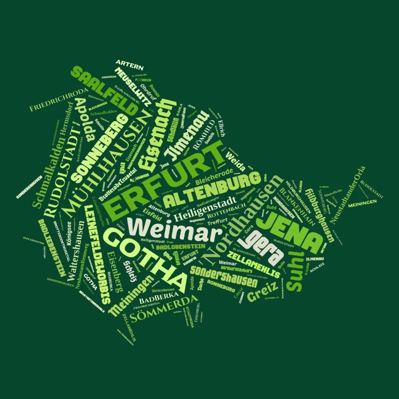 Thuringia Map Cities