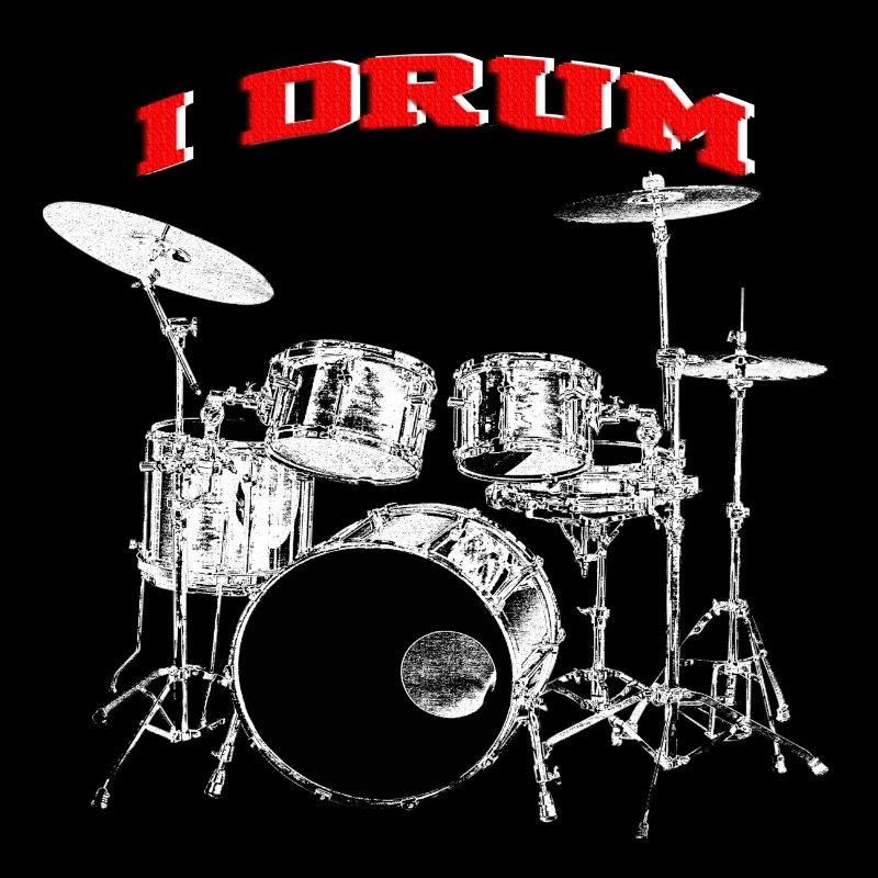 I Drum Drummer Silver Drums