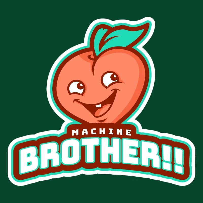 Conception de t-shirt avec une pêche heureuse