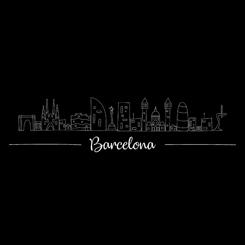 Barcelone Espagne Skyline capitale Cadeau Idée
