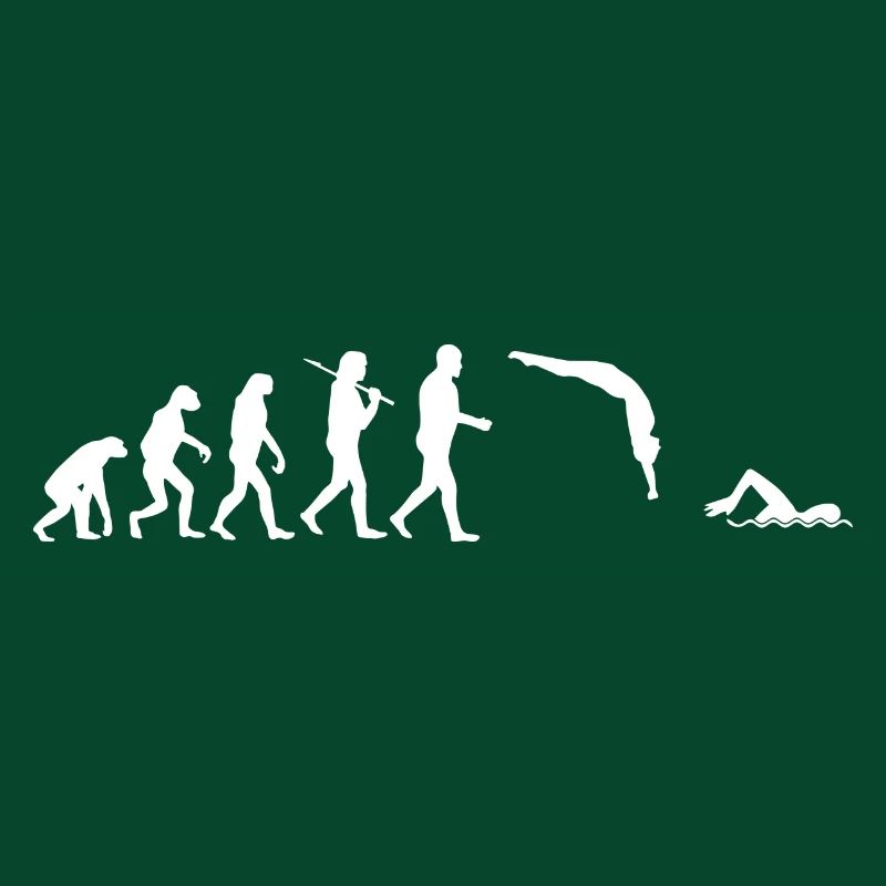 Schwimmer Shirt · Darwins Evolution · Geschenk