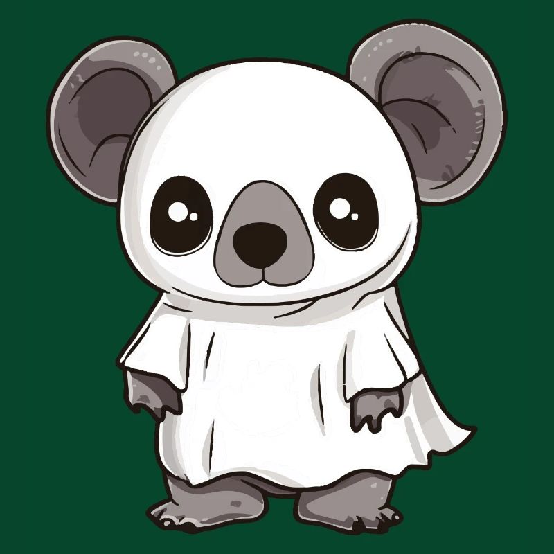 Koala Halloween Comic Ghost