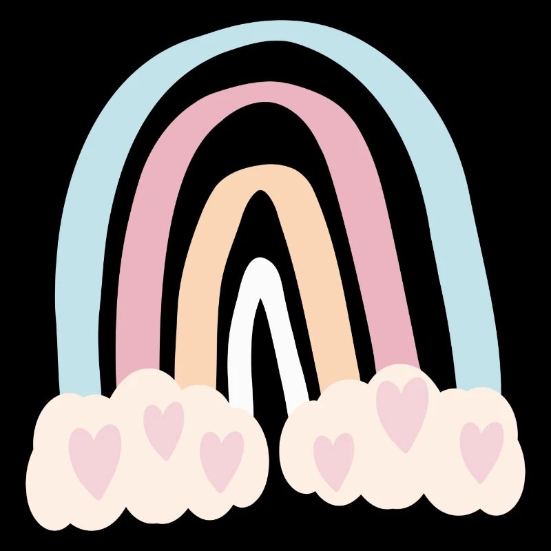 Regenbogen mit Herzen