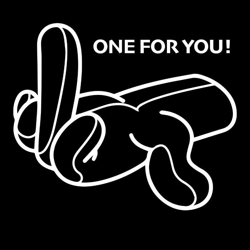 Mittelfinger Comic Hand One for you cooler Spruch