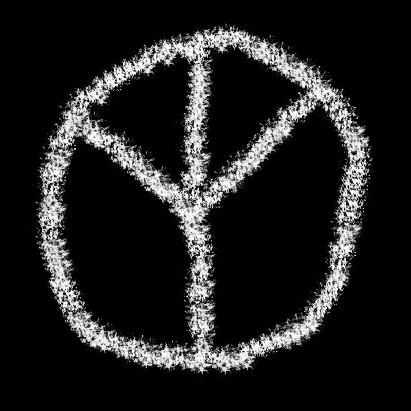 Sprayed Upside Down Peace Sign