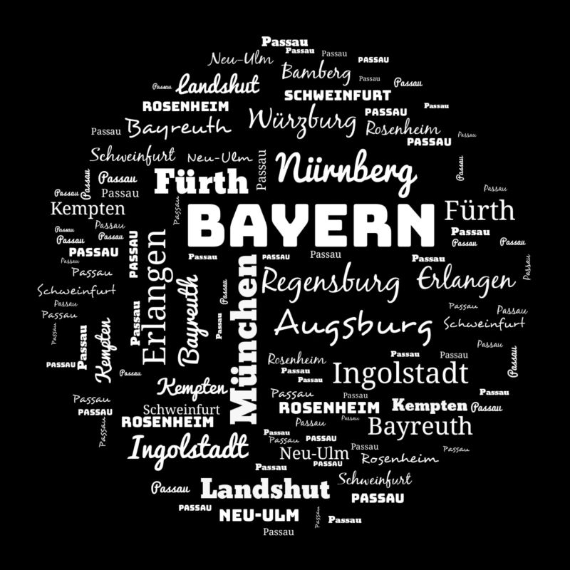 Bayern Städte blau weiss