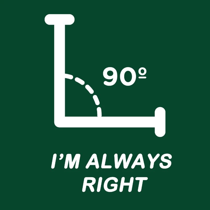 Funny math right angle nerd gift