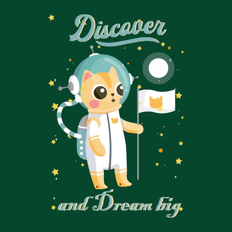 cute astronaut cats design