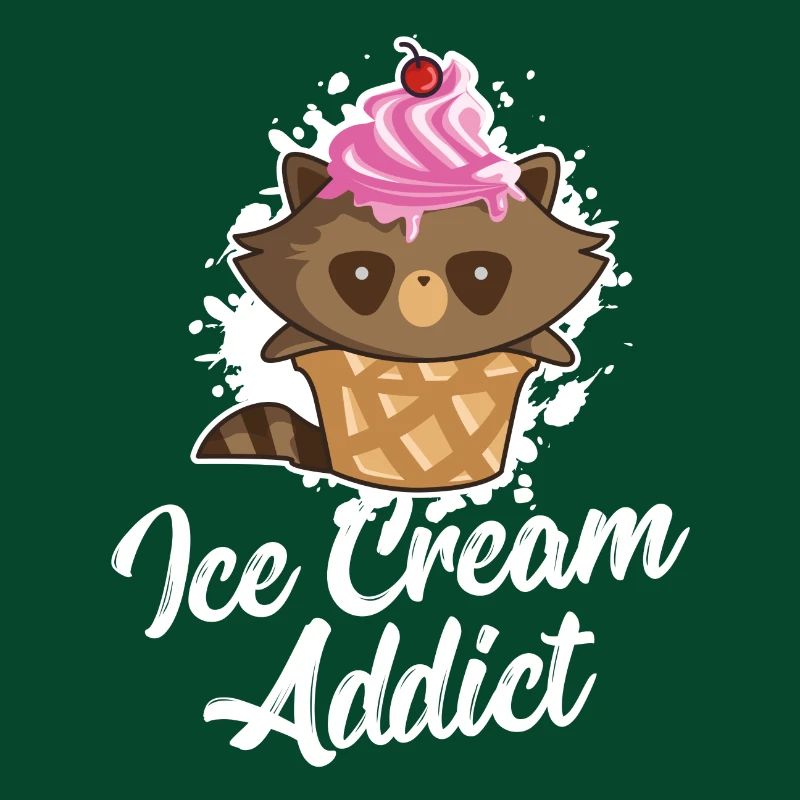 Waschbär Eiscreme Eis lecker