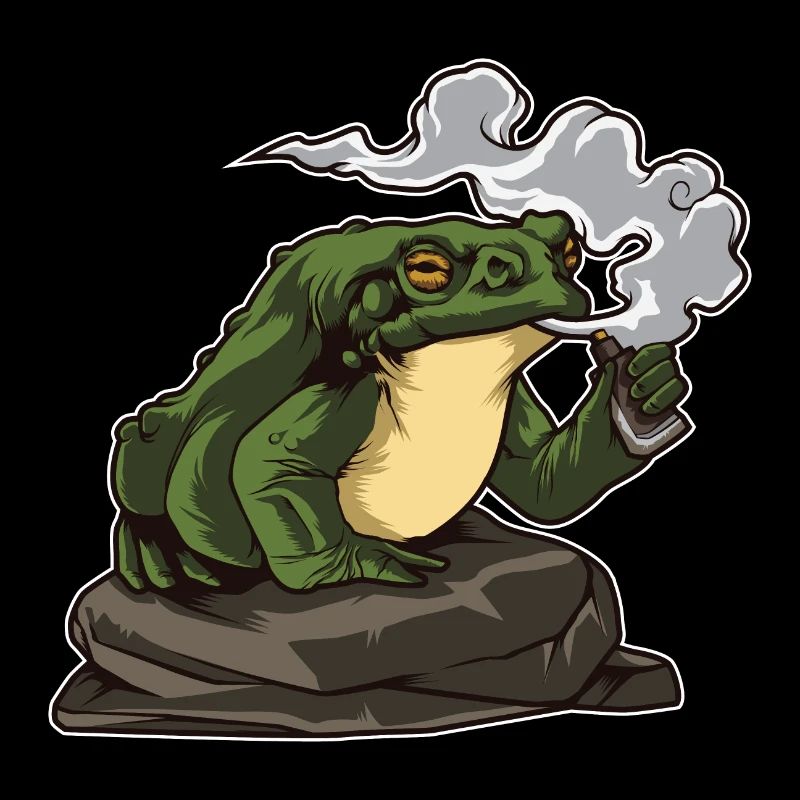 Crapaud vaping | Crapaud Vape Vaper Frog Chill Relax