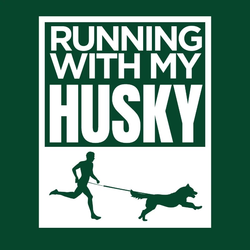 courir avec mon husky
