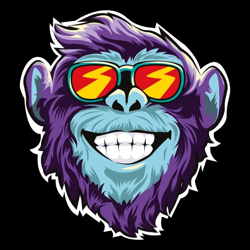 Monkey sunglasses head face