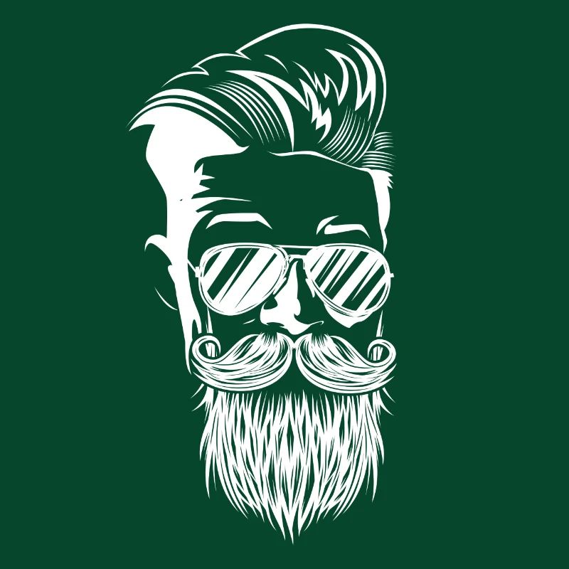 hipster beard full beard head