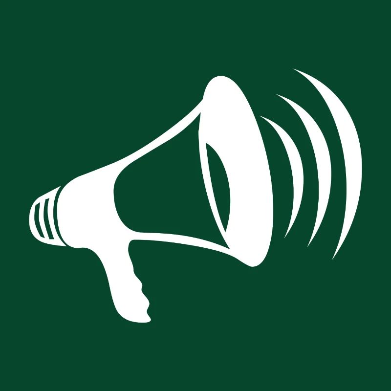 Mégaphone blanc