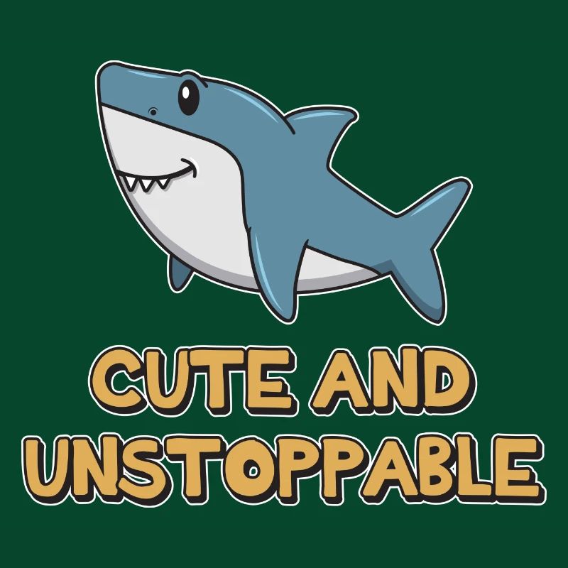 Shark Quotation ➢ Cute And Unstoppable Shark