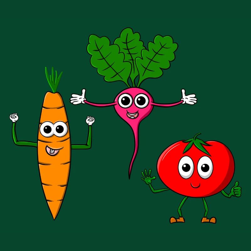 Vegetable course - three cool vegetables