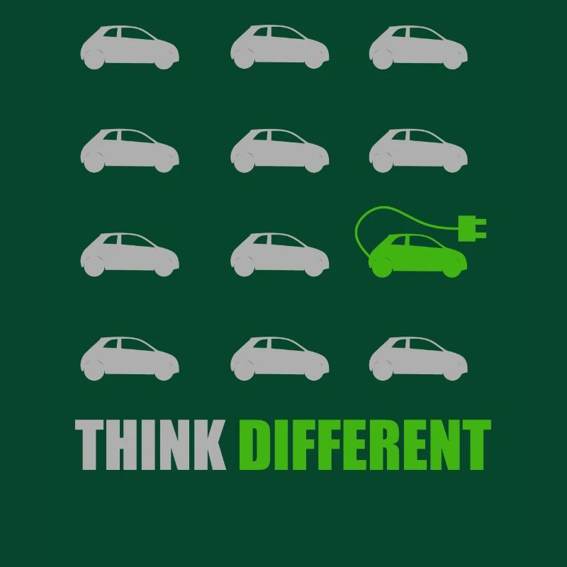 Think Different Elektroauto E-Auto Spruch I Klima