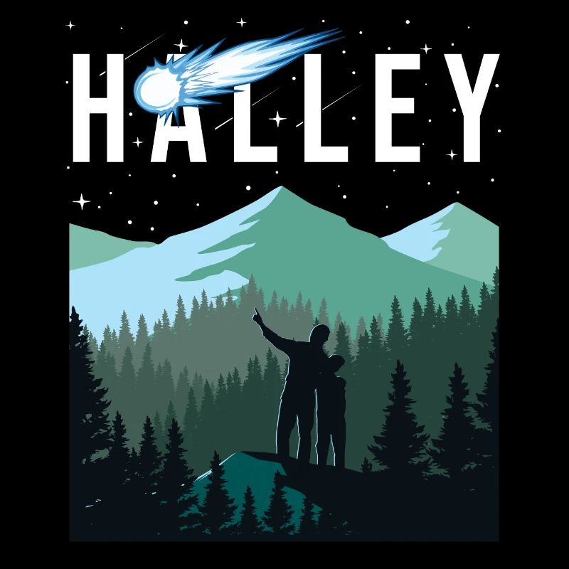 Halley's Comet Night Sky Solar System Space