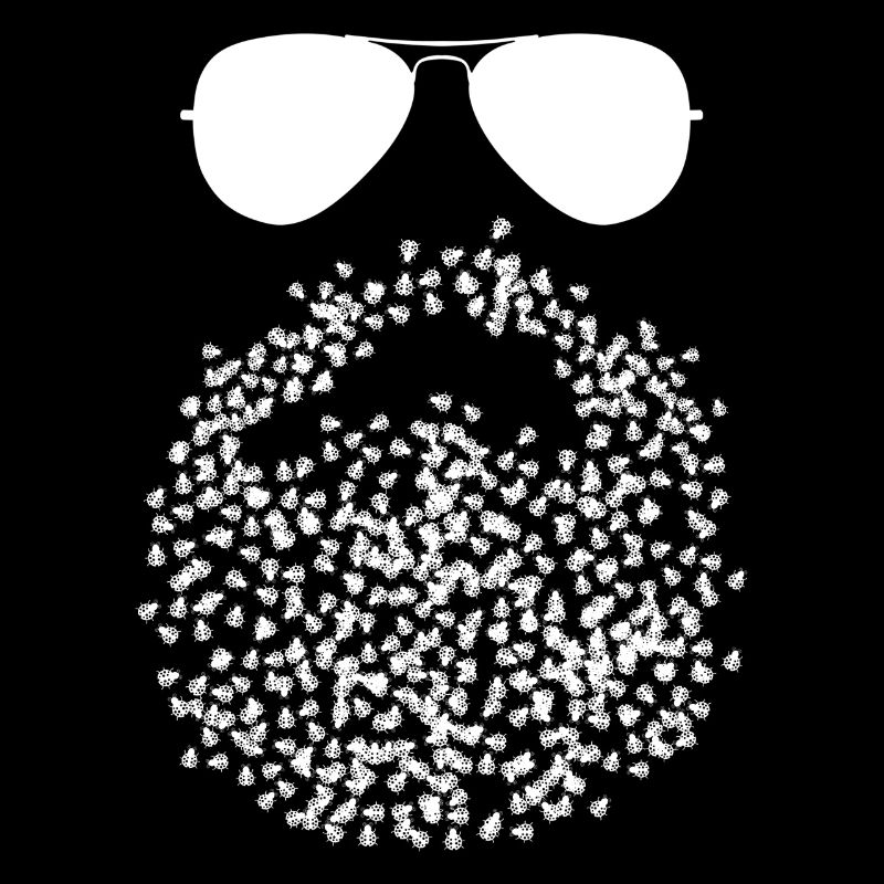Ladybug Beard with Ladybugs