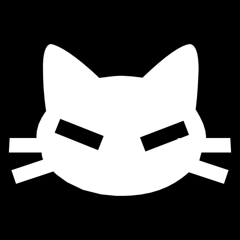 Cat with angular slit eyes