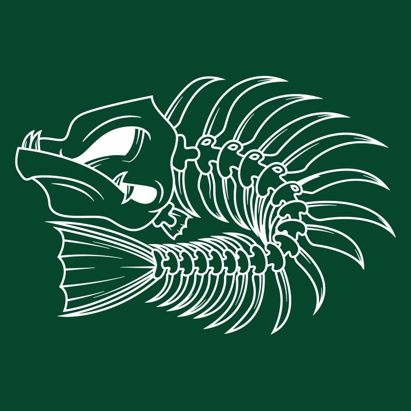 Fish bones herringbone fish skeleton
