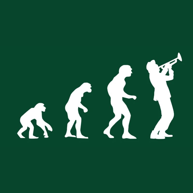 Evolution du singe au trompettiste