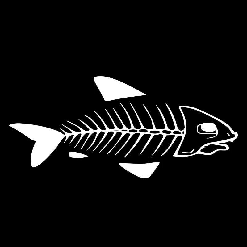 Fisch Skelett schwarz