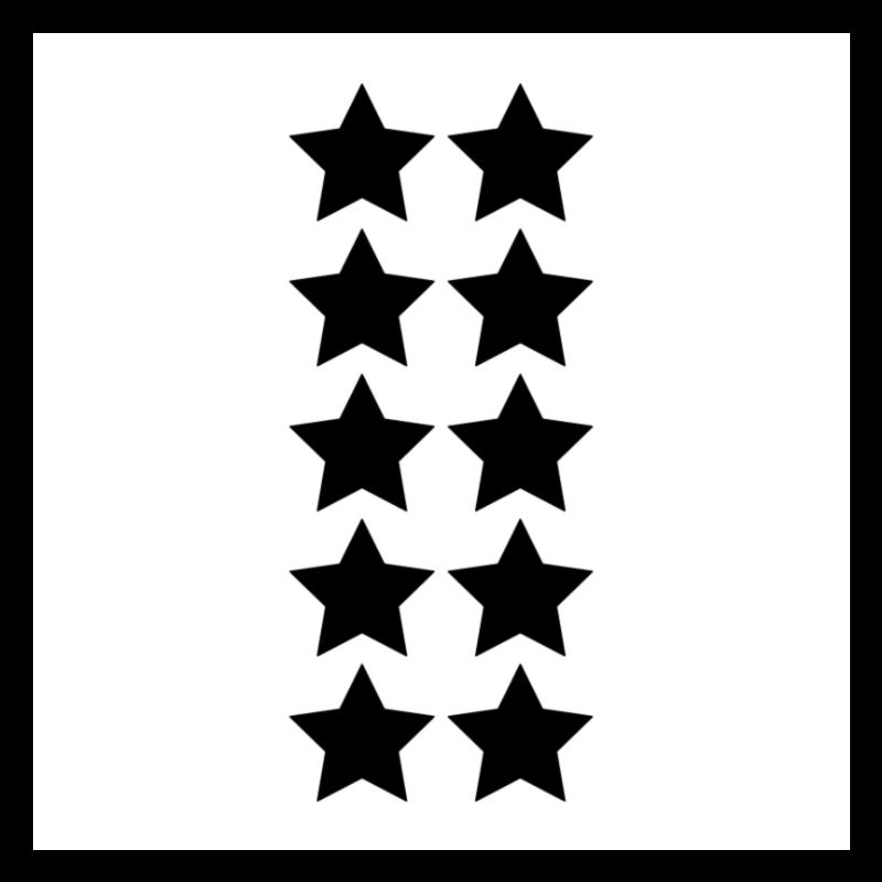 Pullover mit schwarzen Sternen auf der Vorderseite