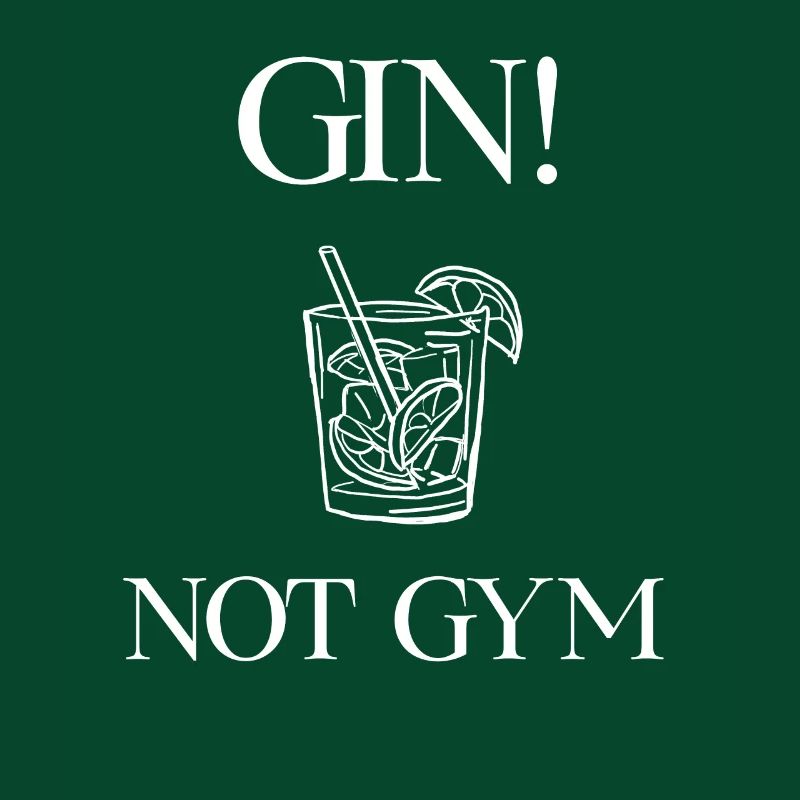 Gin nicht Gym! Gin Trinker Geschenk Geschenkidee