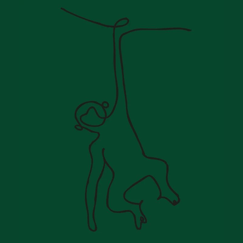 Monkey - Monkey - One-line drawing