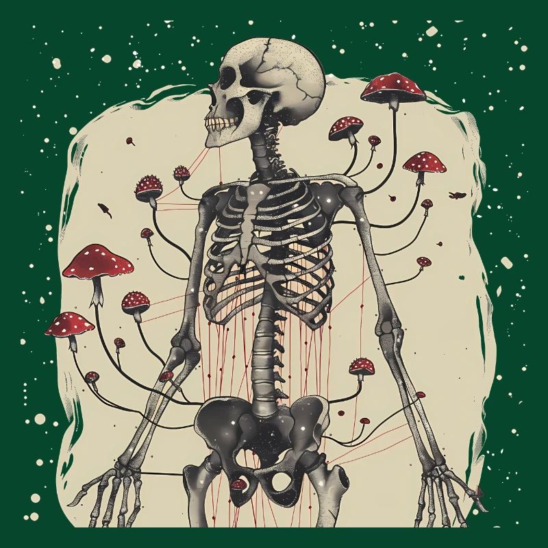Morbid Horror Toadstool Skeleton