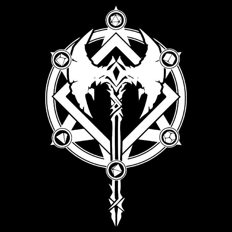 Magic circles Emblem Barbarian white