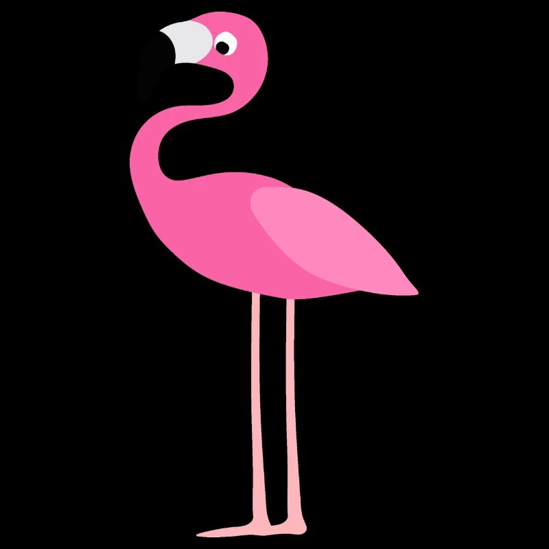 Flamingo im einfachen Stil - pinker Vogel