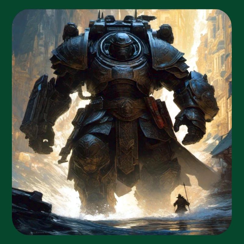 Dunkler Cyborg Android Krieger