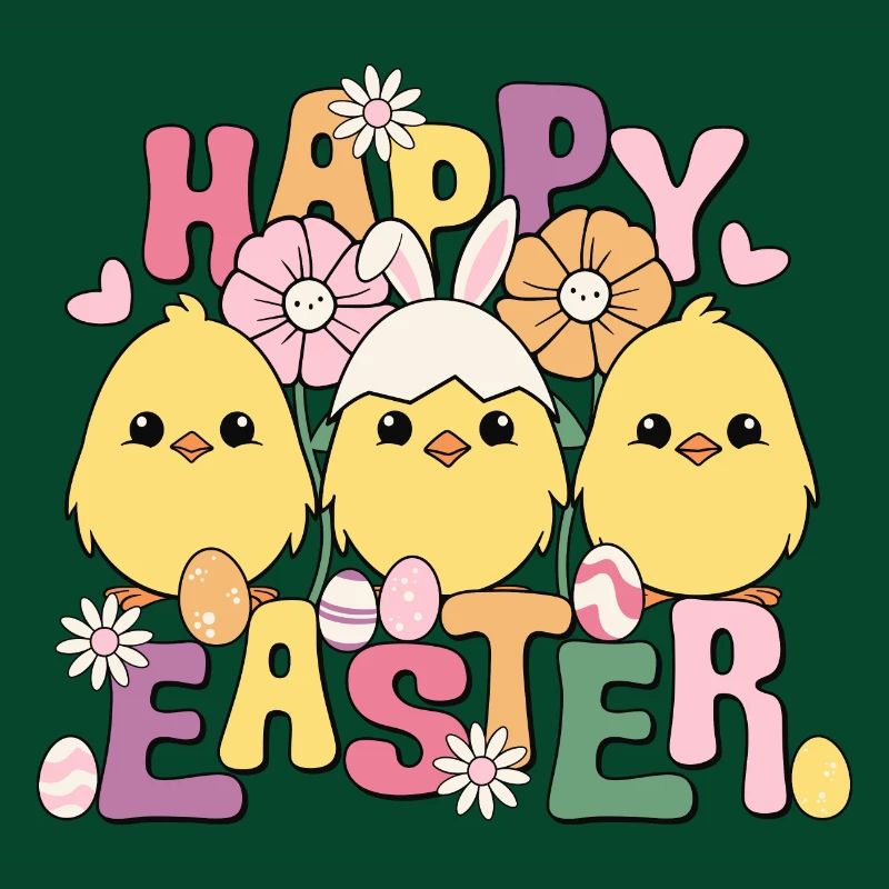 Happy Easter, Happy Easter, Easter Chicks, Easter Eggs