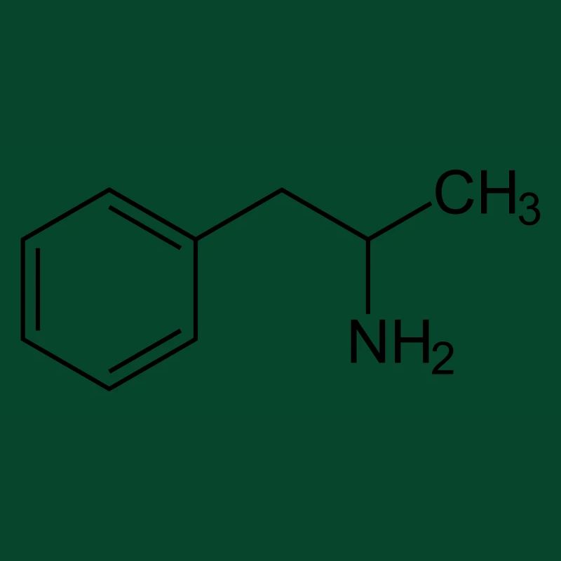 Formule de structure de drogue d'amphétamine