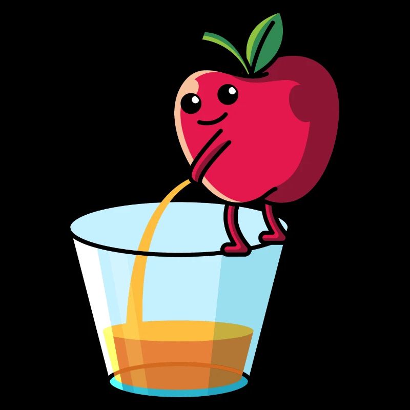 Peeing apple, fruit fruit apple juice