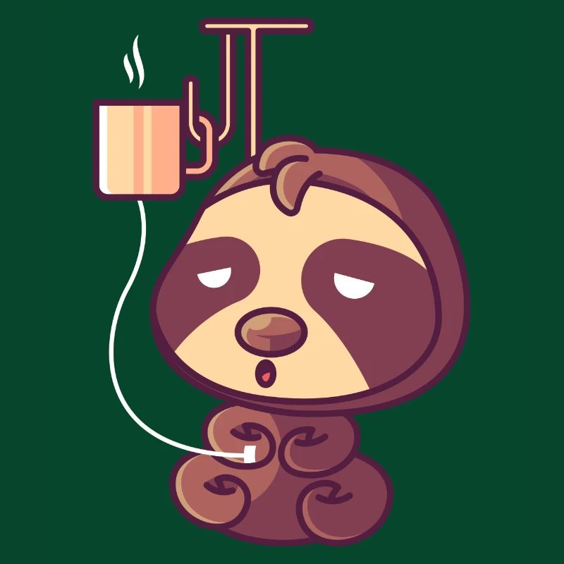 Sloth with a coffee drip