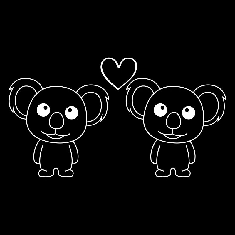 Koala Comic Paar Liebe