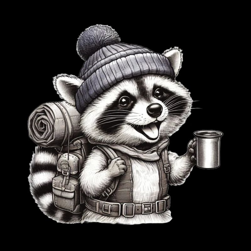 Backpacker Waschbär