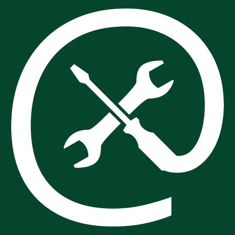Computer Service Icon (white)