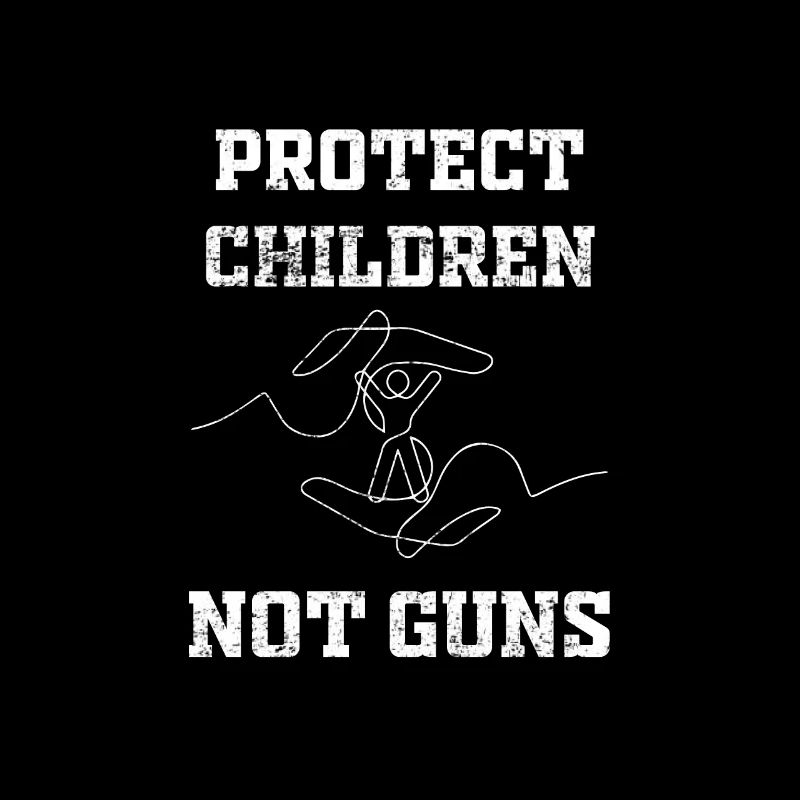 Protect children, not weapons - Hands protecting