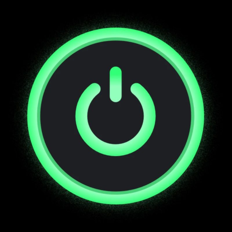 power on, power button