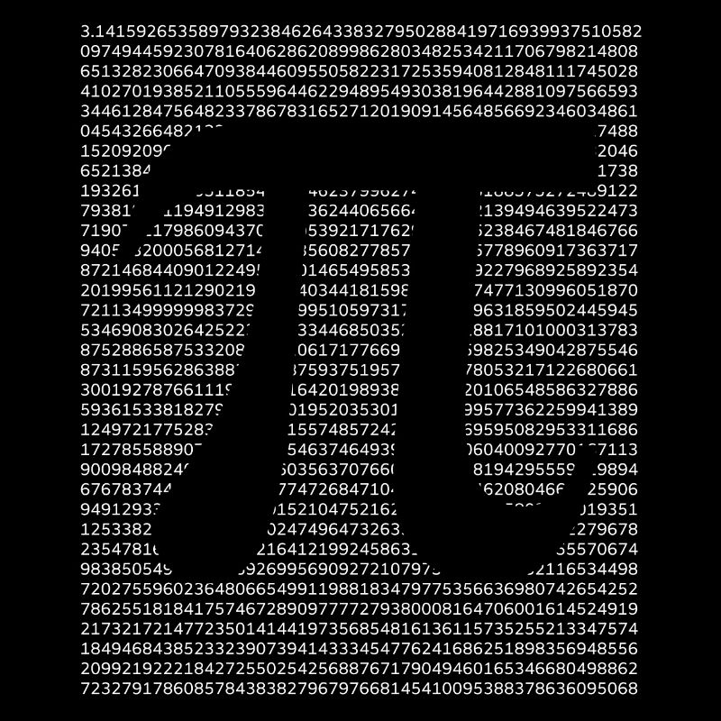 Numéro de cercle Math Pi