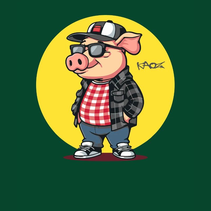 Cool Friday dans un style décontracté : Pig